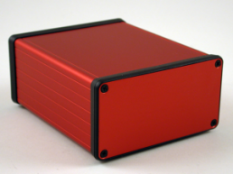 Aluminum enclosure, (L x W x H) 120 x 103 x 53 mm, red, IP54, 1455N1201RD