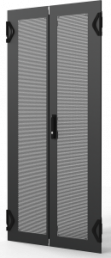Varistar CP Double Steel Door, Perforated, 3-PointLocking, RAL 7021, 33 U, 1600H, 800W