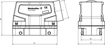 3107210000 Weidmüller Housings for HDC Connectors Image 2