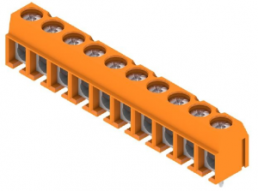 PCB terminal, 10 pole, pitch 5.08 mm, AWG 26-14, 15 A, screw connection, orange, 1234620000