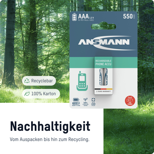 B001F1USJQ Ansmann Round Cell Batteries, 9V Block Batteries Image 5