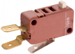 Miniature snap-action switche, On-On, plug-in connection, pin plunger, 1.5-2.5 N, 10 (4) A/400 VAC
