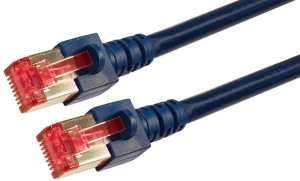 Patch cable, RJ45 plug, straight to RJ45 plug, straight, Cat 6, S/FTP, LSZH, 3 m, black