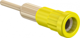 4 mm socket, round plug connection, mounting Ø 6.8 mm, yellow, 23.1014-24