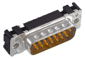 D-Sub plug, 15 pole, standard, straight, solder pin, 09652697713