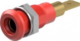 4 mm socket, plug-in connection, mounting Ø 8.1 mm, red, 64.3040-22