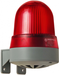 LED flash siren, Ø 89 mm, 109 dB, red, 24 V AC/DC, 423 120 75