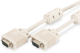 Monitor connection line, 3 m, HD-D-SUB plug, 15 pole to HD-D-SUB plug, 15 pole, AK-310103-030-E