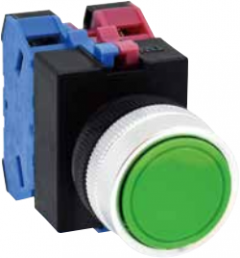 Pushbutton switch, unlit, groping, 1 Form A (N/O), waistband round, red, mounting Ø 22 mm, ABW110R
