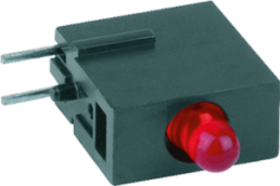 LED signal light, red, 30 mcd, pitch 2.54 mm, LED number: 1