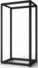 47 U cabinet rack, mobile, (H x W x D) 2200 x 800 x 1200 mm, steel, black gray, 20630-250