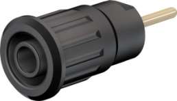 4 mm socket, round plug connection, mounting Ø 12.2 mm, CAT III, black, 49.7080-21