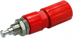 Pole terminal, 4 mm, red, 33 VAC/70 VDC, 36 A, solder connection, nickel-plated, POL 6718 NI / RT