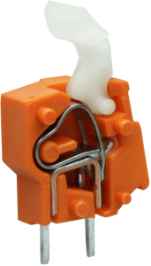 PCB terminal, 1 pole, pitch 5 mm, AWG 28-12, 24 A, cage clamp, orange, 257-846