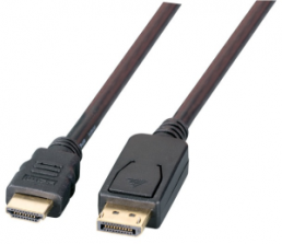 Adapter cable DisplayPort to HDMI, black, 5 m