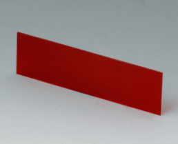 Front/rear panel 23,6x81,9 mm, red/transparent, Acrylic glass, A9108113