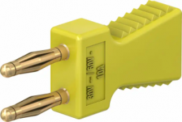 2 mm connector plug, yellow, KS2-6L/A GELB