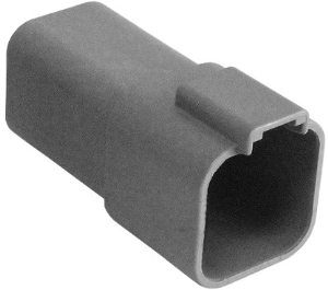 Socket, unequipped, 6 pole, straight, gray, PX0101P06GY