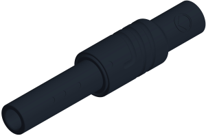 4 mm jack, screw connection, 0.5-1.5 mm², CAT III, black, KUN S SW