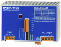 Power supply, programmable, 0 to 50 VDC, 18 A, 480 W, HSEUIREG04801.050PS