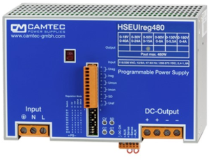 Power supply, programmable, 0 to 50 VDC, 18 A, 480 W, HSEUIREG04801.050PS