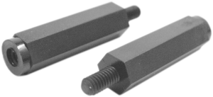 Hexagon spacer bolt, External/Internal Thread, M2.5/M2.5, 15 mm, polyamide
