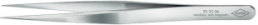 ESD precision tweezers, uninsulated, antimagnetic, stainless steel, 120 mm, 92 22 06