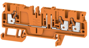 Isolating and measuring isolating terminal block, push-in connection, 0.5-2.5 mm², 20 A, 6 kV, orange, 1989850000