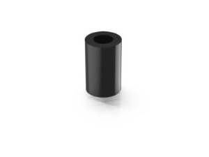 Spacer, round, black, L 10 mm