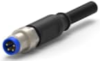 Sensor actuator cable, M8-cable plug, straight to open end, 3 pole, 5 m, PVC, black, 4 A, 1-2273000-3