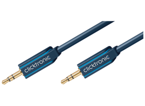 Audio connecting cable, 1.5 m, gold-plated, dark blue