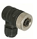 Socket, 1/2, 3 pole, screw connection, angled, 11254
