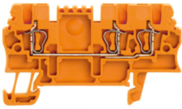 Through terminal block, spring balancer connection, 0.5-1.5 mm², 3 pole, 17.5 A, 6 kV, orange, 1775550000