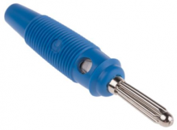 4 mm plug, solder connection, 2.5 mm², CAT O, blue, BUELA 30 K BL