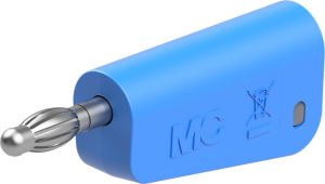 4 mm plug, solder connection, 1.0 mm², blue, 64.1038-23