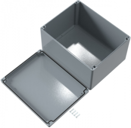 Aluminum enclosure, (L x W x H) 404 x 313 x 227 mm, gray (RAL 7001), IP66, 013140230