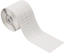 Cotton fabric Label, (L x W) 20 x 8 mm, white, Roll with 10000 pcs
