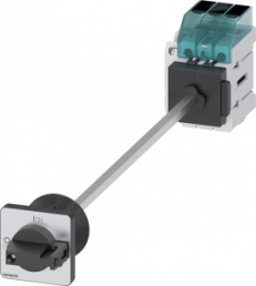 Main switch, Rotary actuator, 3 pole, 40 A, 690 V, (W x H x D) 47 x 60 x 380 mm, fixed mounting, 3LD3340-1TK11