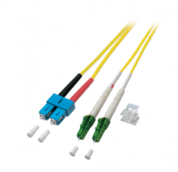 FO patch cable, LC duplex to SC duplex, 2 m, OS2, singlemode 9/125 µm