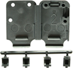 D-Sub connector housing, size: 2 (DA), straight 180°, angled 90°, cable Ø 8.13 mm, thermoplastic, black, 207470-1