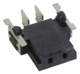 Female connector, 2 pole, pitch 2.54 mm, angled, black, 15650022601333