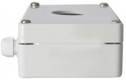 Surface mount housing, gray, (L x W x H) 107 x 82 x 55 mm, for deSIGN 42, 975 109 02