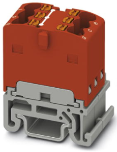 Distribution block, push-in connection, 0.14-2.5 mm², 6 pole, 17.5 A, 6 kV, red, 3002928