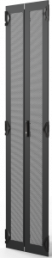 Varistar CP Double Steel Door, Perforated, 3-PointLocking, RAL 7021, 52 U, 2450H, 600W