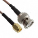 Coaxial Cable, BNC plug (straight) to SMA plug (straight), 50 Ω, RG-316/U, grommet black, 500 mm