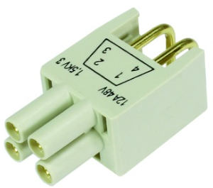 Socket contact insert, 4 pole, equipped, solder connection, 09465004400