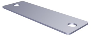 Stainless steel label, (L x W) 30 x 10 mm, silver, 200 pcs