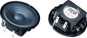 Small speaker, 50 Ω, 84 dB, 180 Hz to 17 kHz, black