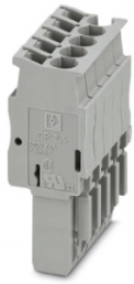 Plug, spring balancer connection, 0.08-4.0 mm², 5 pole, 24 A, 6 kV, gray, 3040290