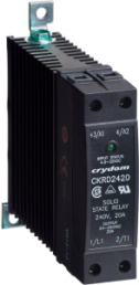 Solid state relay, 24-280 VAC, zero voltage switching, 110-280 VAC, 10 A, DIN rail, CKRA2410